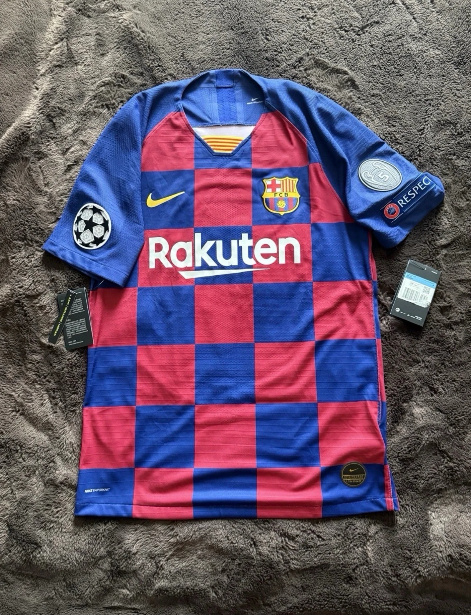 Camisa oficial do FC Barcelona 2019/2020 Vapor match tamanho M Messi nova Adulto – photo 5